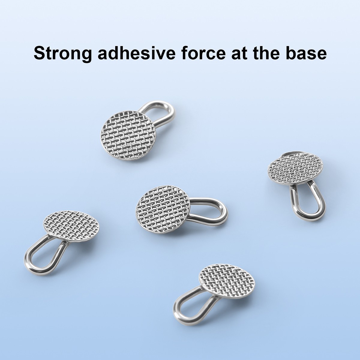 50pcs/Box Dental Ortho Lingual Buttons Bondable Round/Rectangular Mesh Base/MIM