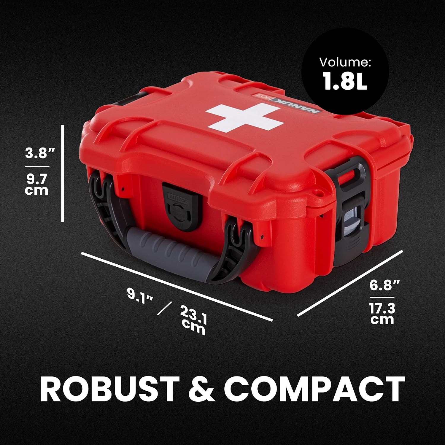 903 Waterproof First Aid Box – Durable, Empty Medical Organizer Case