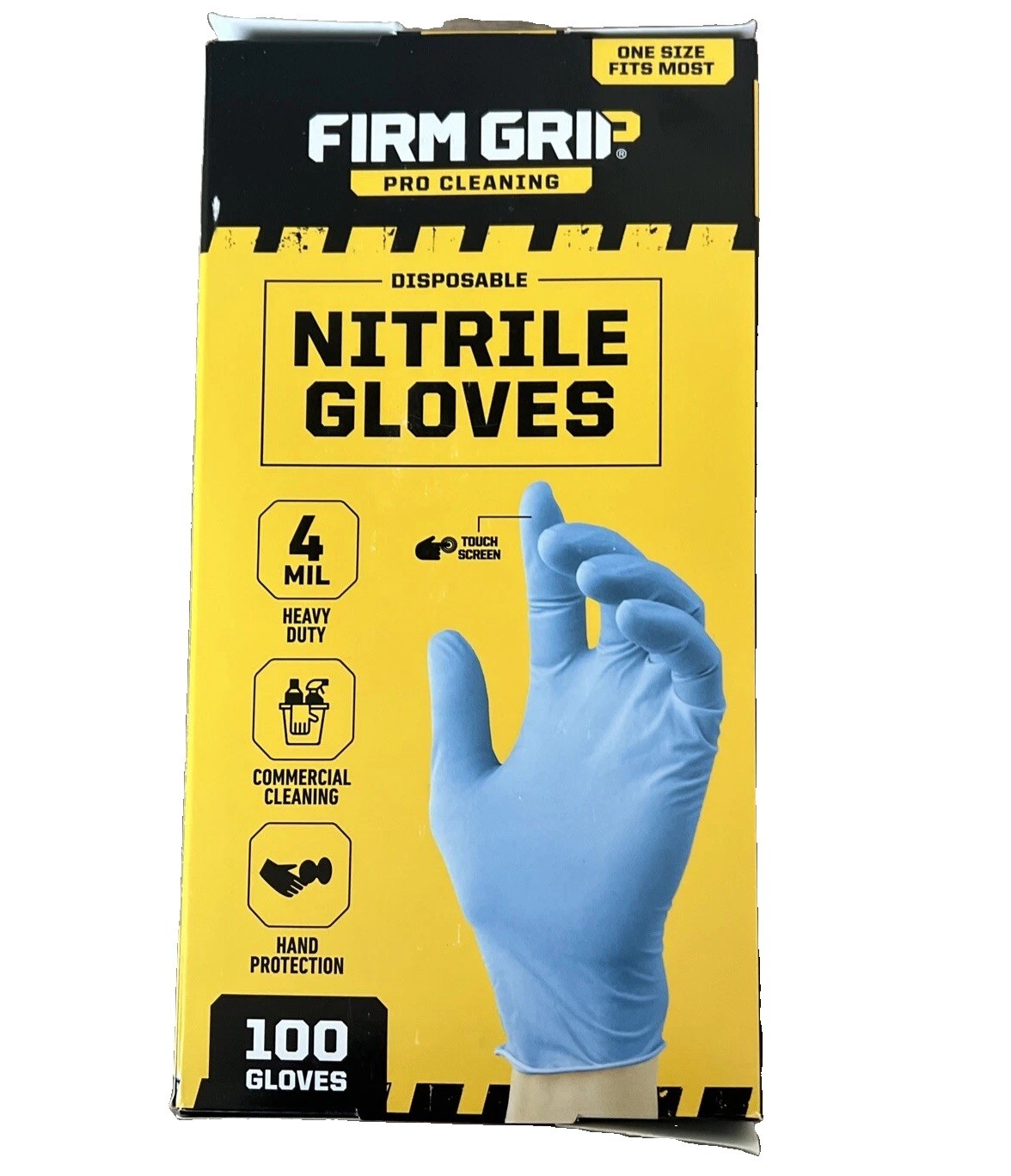 Pro Cleaning Disposable Nitrile Gloves, 4 Mil, Heavy Duty, 2-PACK (200 Gloves)