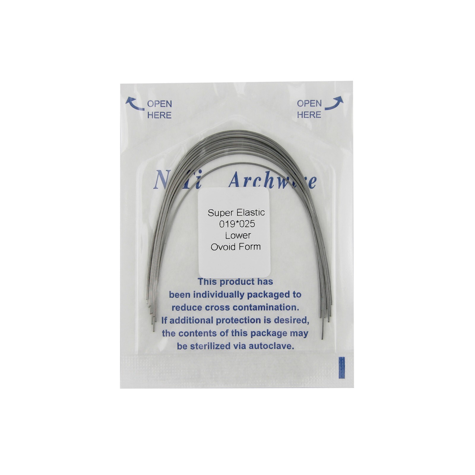 100pcs Dental Ortho Arch Wire Natural Niti Stainless S Round Rectangular Ovoid
