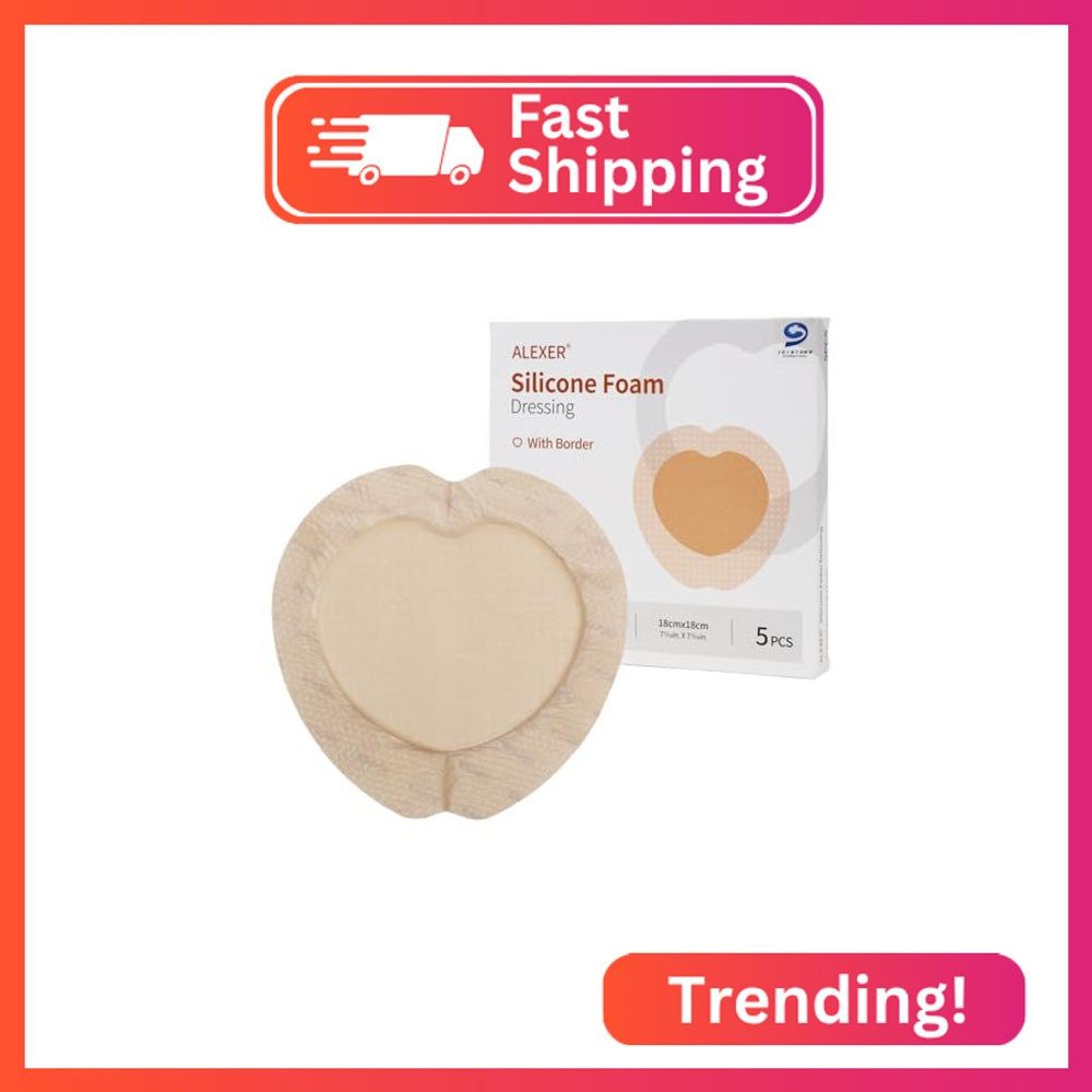 Jointown Foam Absorbent Wound Care Dressing, Adhesive Silicone Sacral Foam Dress