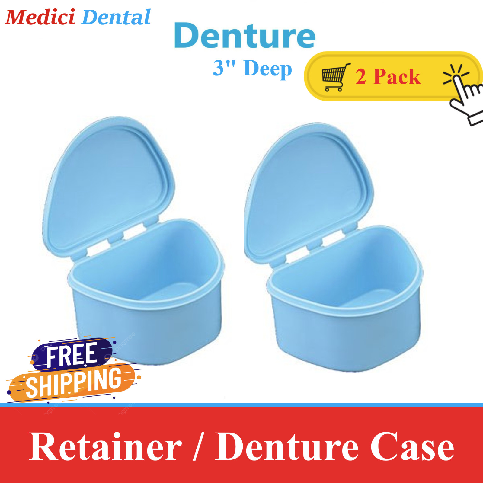 Dental Denture Box Retainer Box Carrier, Ortho Retainer Denture Bath Mouhtguard
