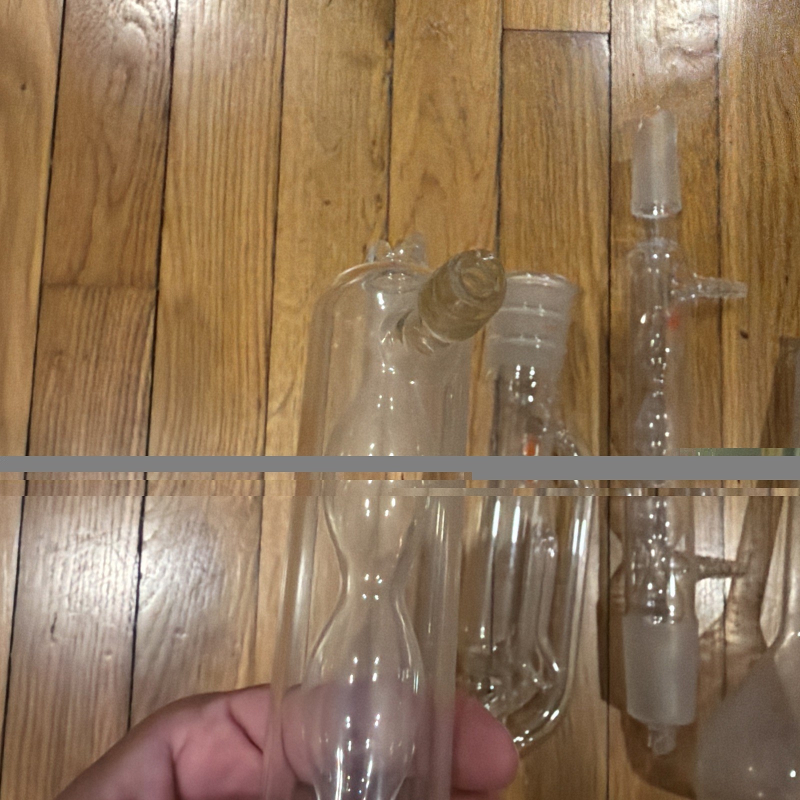 Ace Glass Distillation Extractor Glass Condenser Set 34/45 Laboratory Used