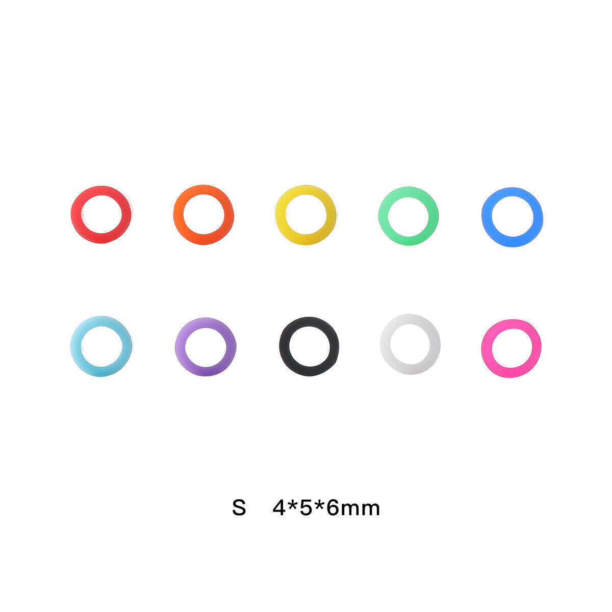 100Pcs Dental Silicone Instrument Color Code Ring Multi-Color Autoclavable Small