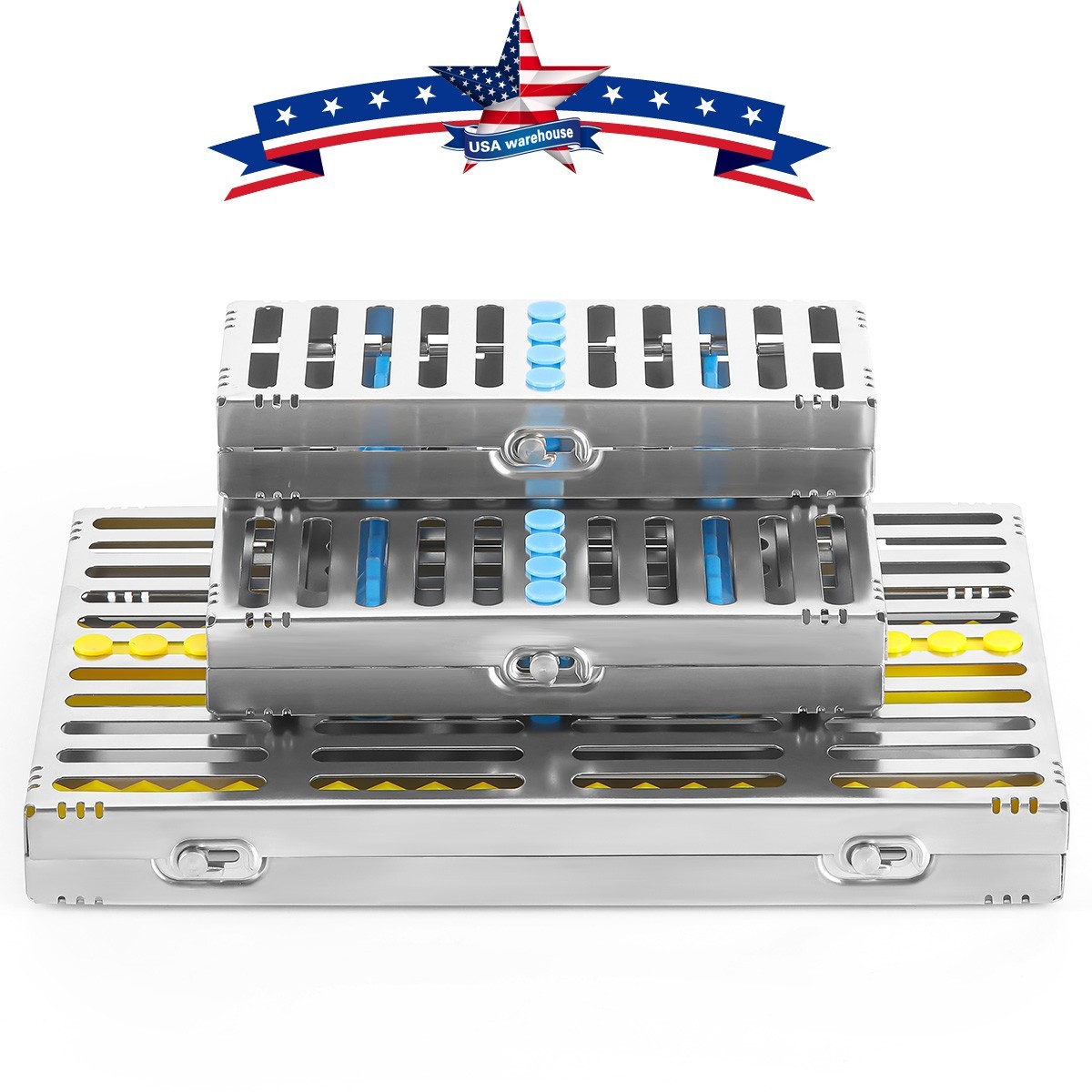 Dental Sterilization Cassette Rack Autoclavable Stainless Steel 135°C 5/10/20