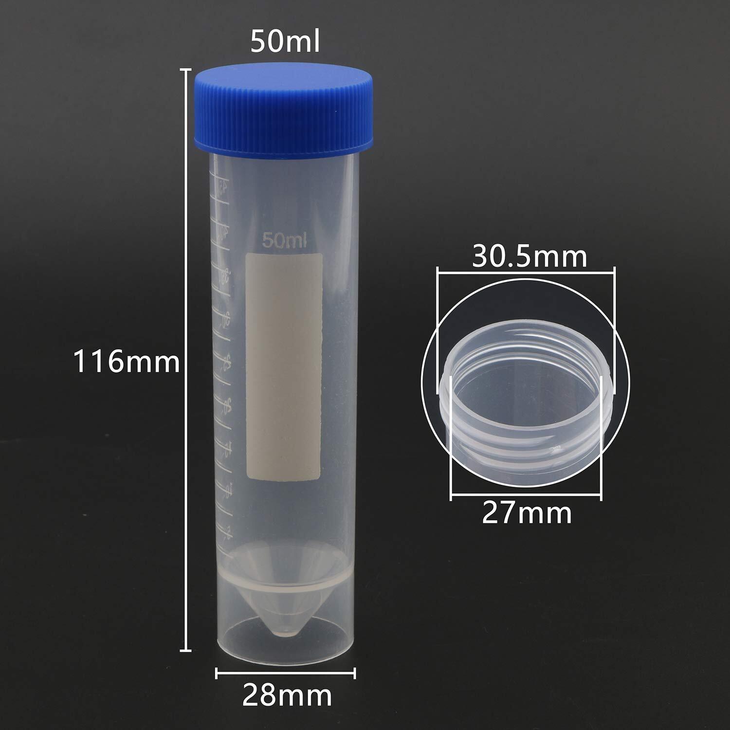 50ml Polypropylene Screw Top Self Standing Base Centrifuge Tube with Graduated
