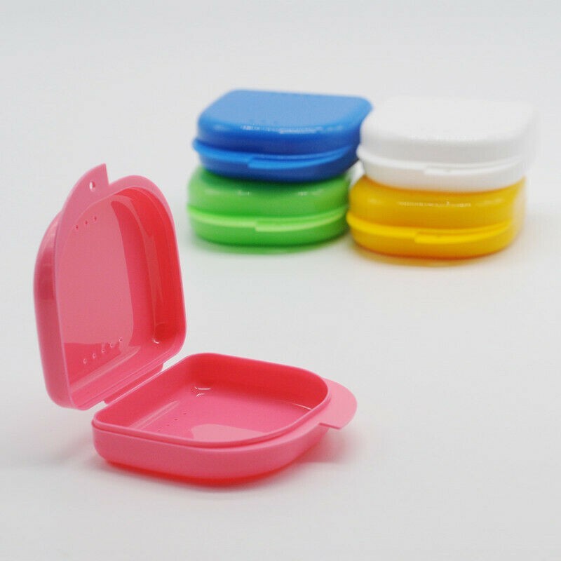 Dental Orthodontic Retainer Box Teeth Denture Storage Case Mouthguard Container