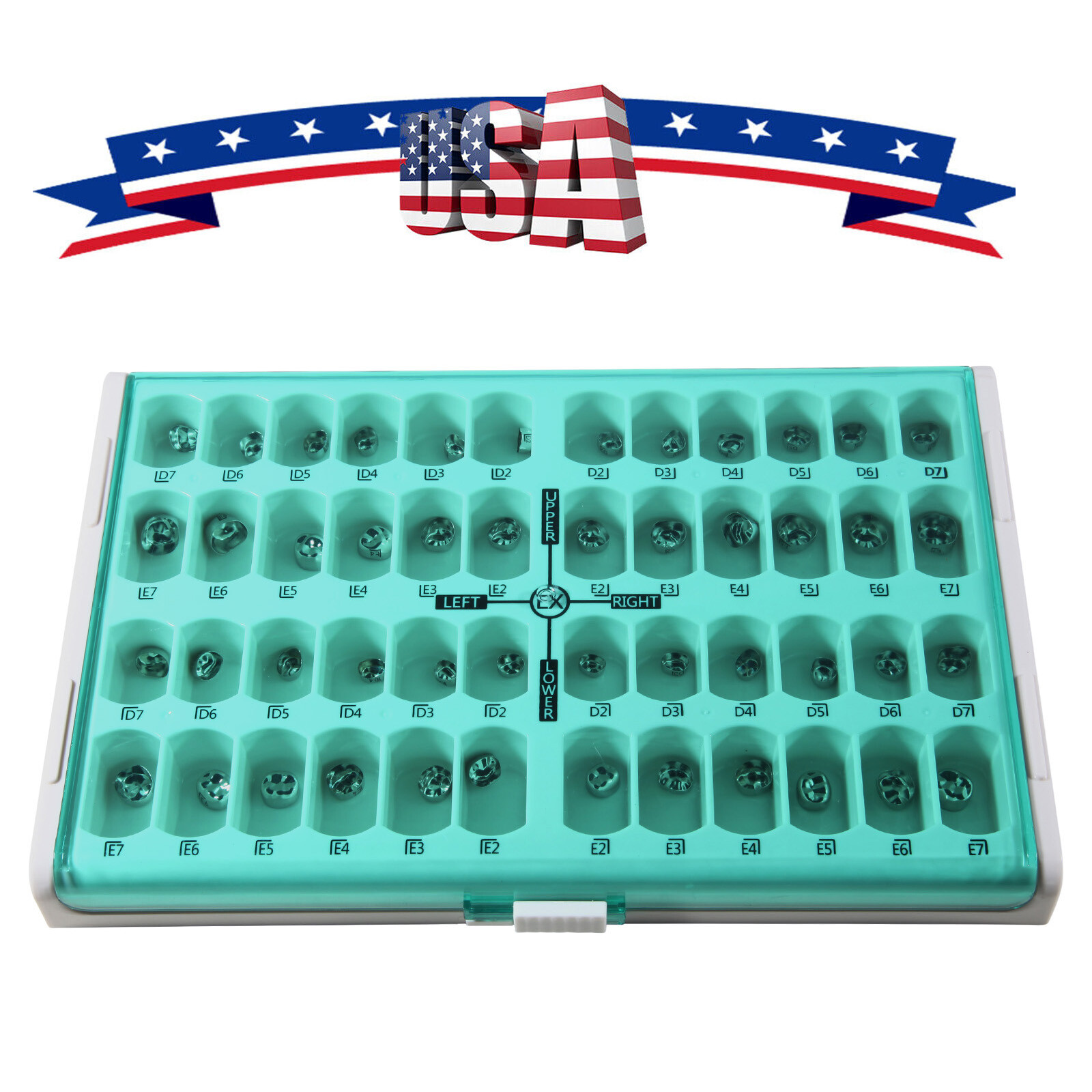 48pcs Stainless Steel Dental Kids Primary Molar Crowns Preformed Pediatric USA