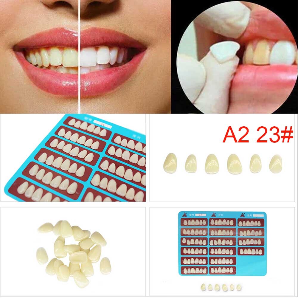 96pcs 23# A2 Dental Tooth Veneer Anterior Resin Thin Teeth Veneers Porcelain