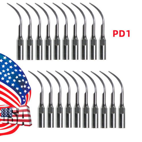 Dental Ultrasonic Piezoelectric Scaler Perio Tips PD1 Fit for DTE SATELEC Scaler