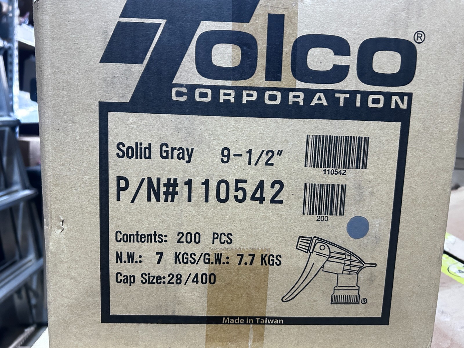 Pack of 6 Tolco 320R 110542 Chemical Resistant, Auto Detailing Trigger, Gray