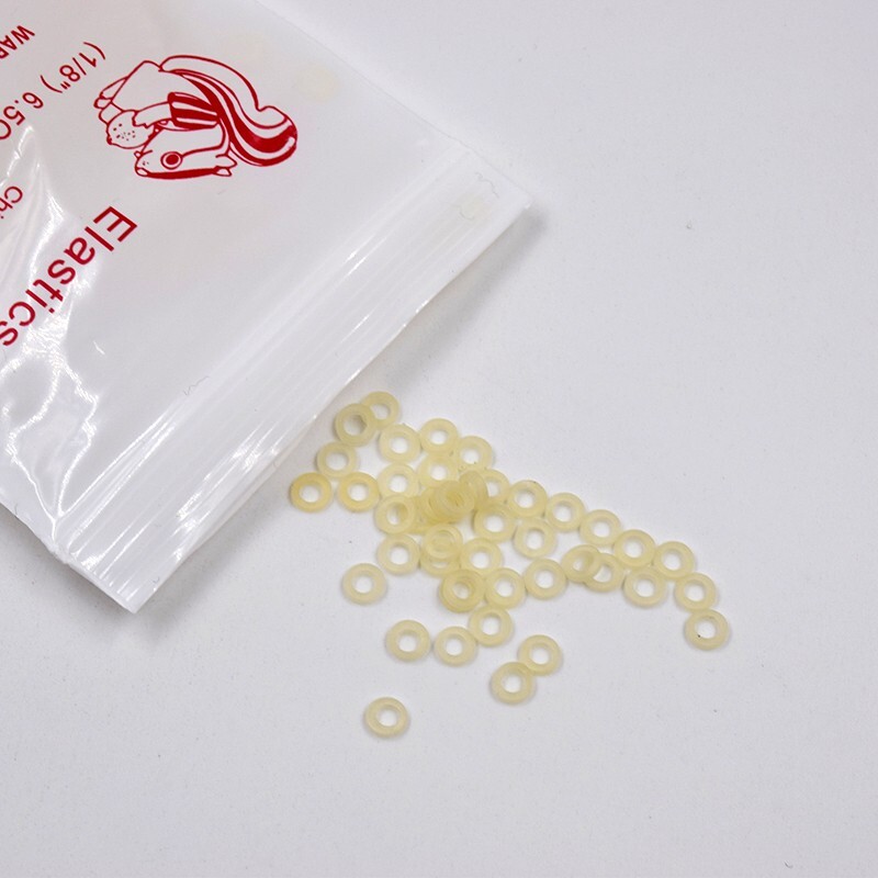 1/8” Dental 6.5 Oz Chipmunk Rings Orthodontic Elastics Rubber Band Brace 100Pcs