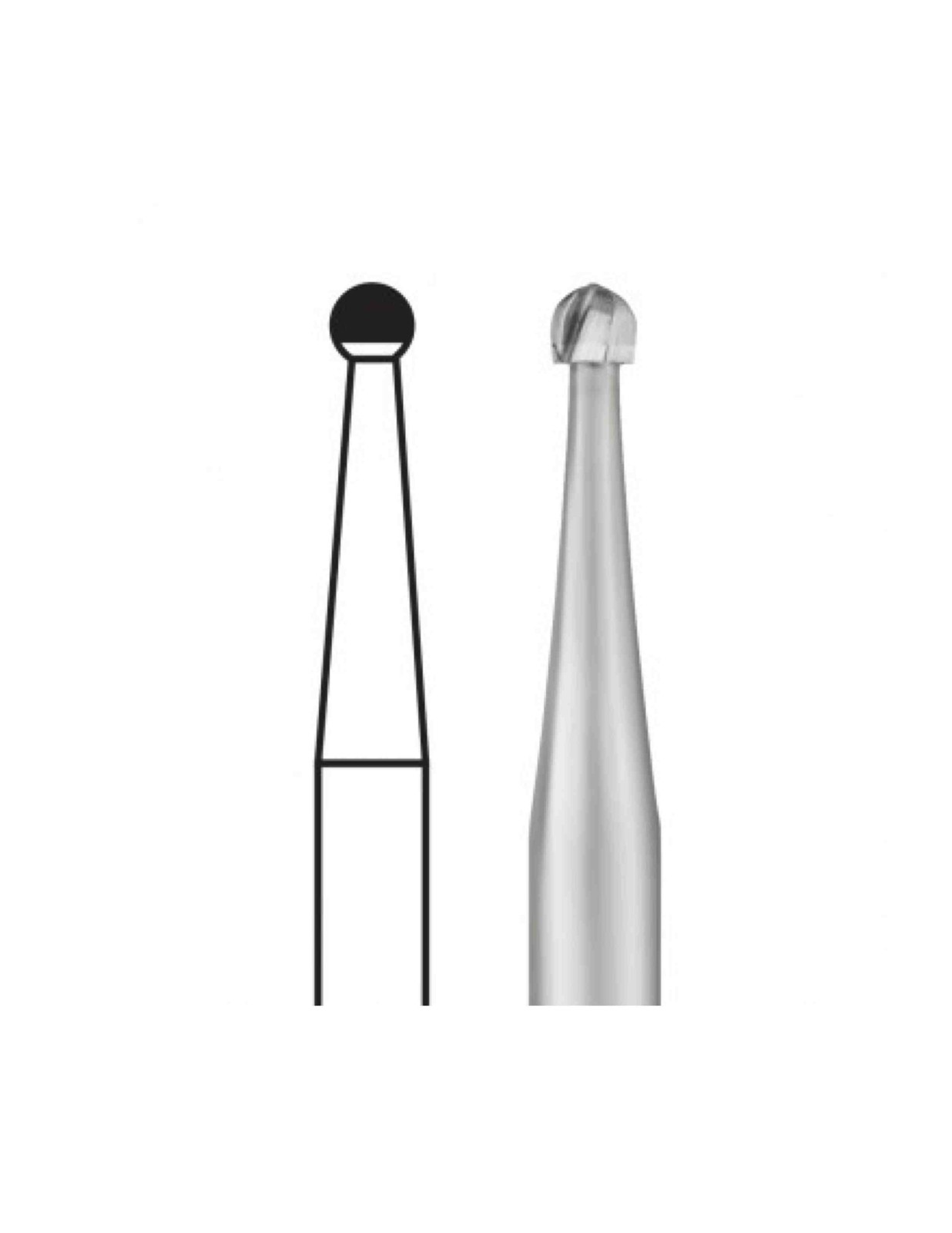 RA #2 round carbide bur for slow speed latch type Dental #2 RA bur