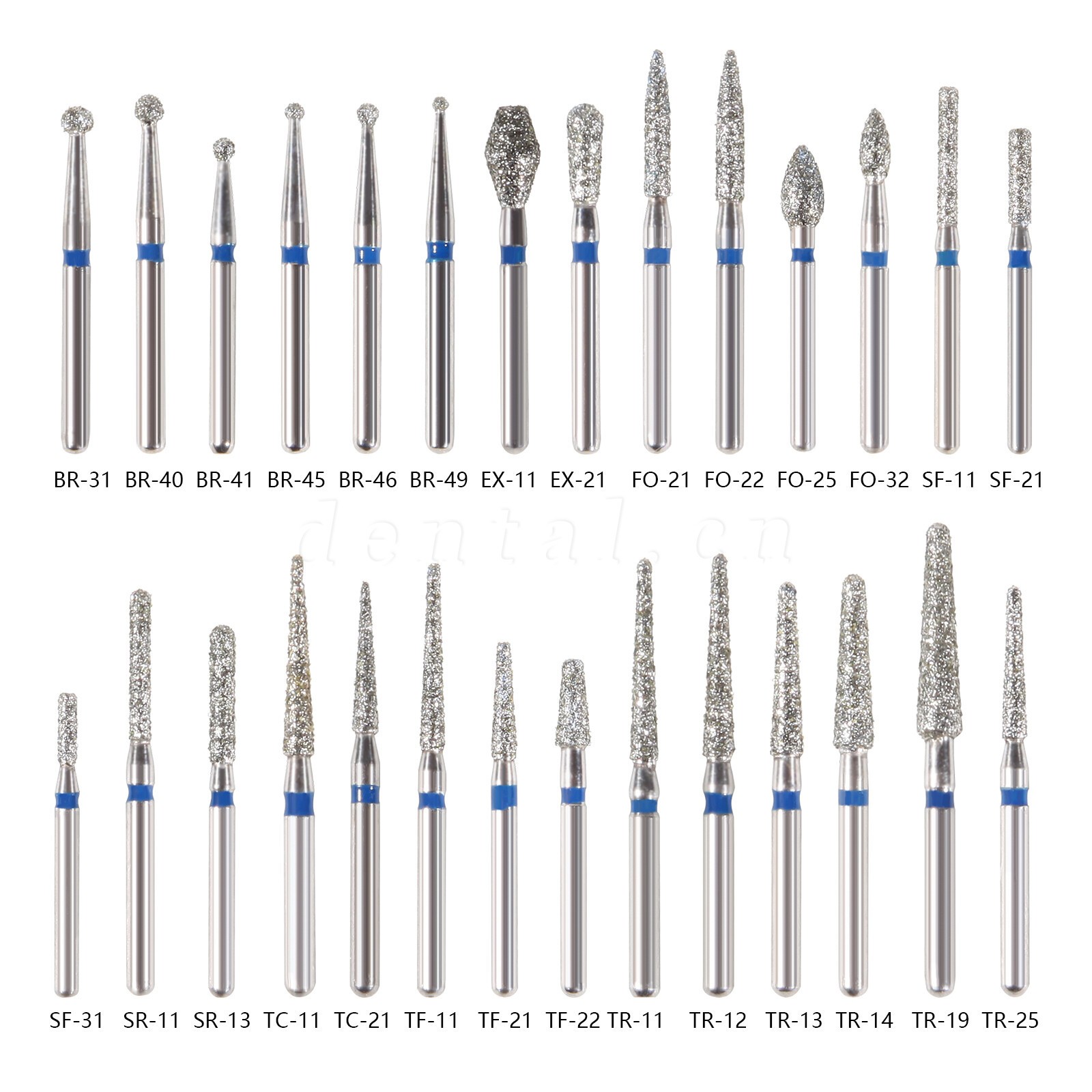 100 Models SKYSEA Dental Diamond FG Burs for High Speed Handpiece Friction Grip