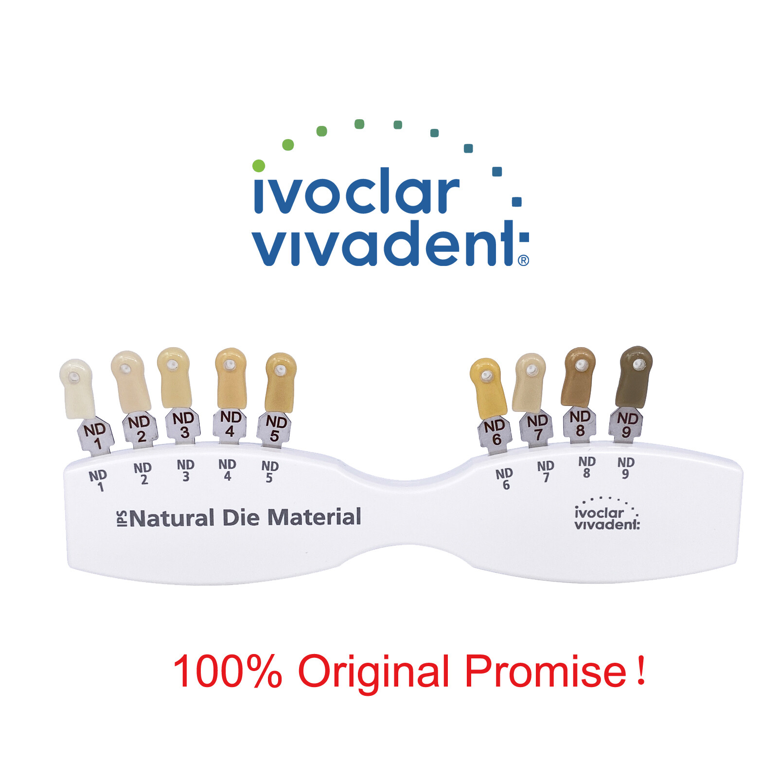 Ivoclar Vivadent Dental Shade Guide A-D 20 IPS or Natural Die ND1-9 Bleach Teeth