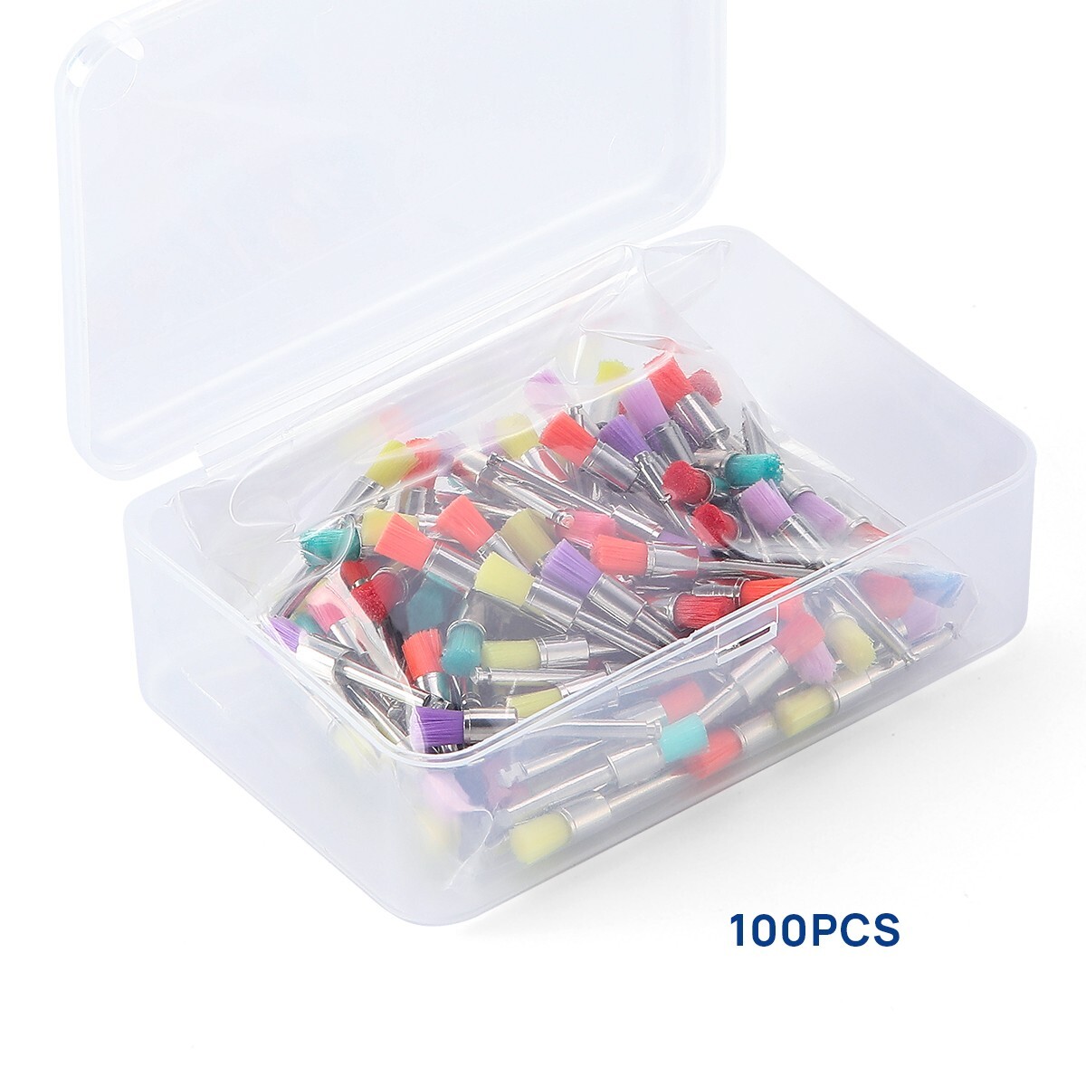 100 Brush Prophy Polisher Brush Latch Flat Type (RA) Nylon Bowl Polishing Dental