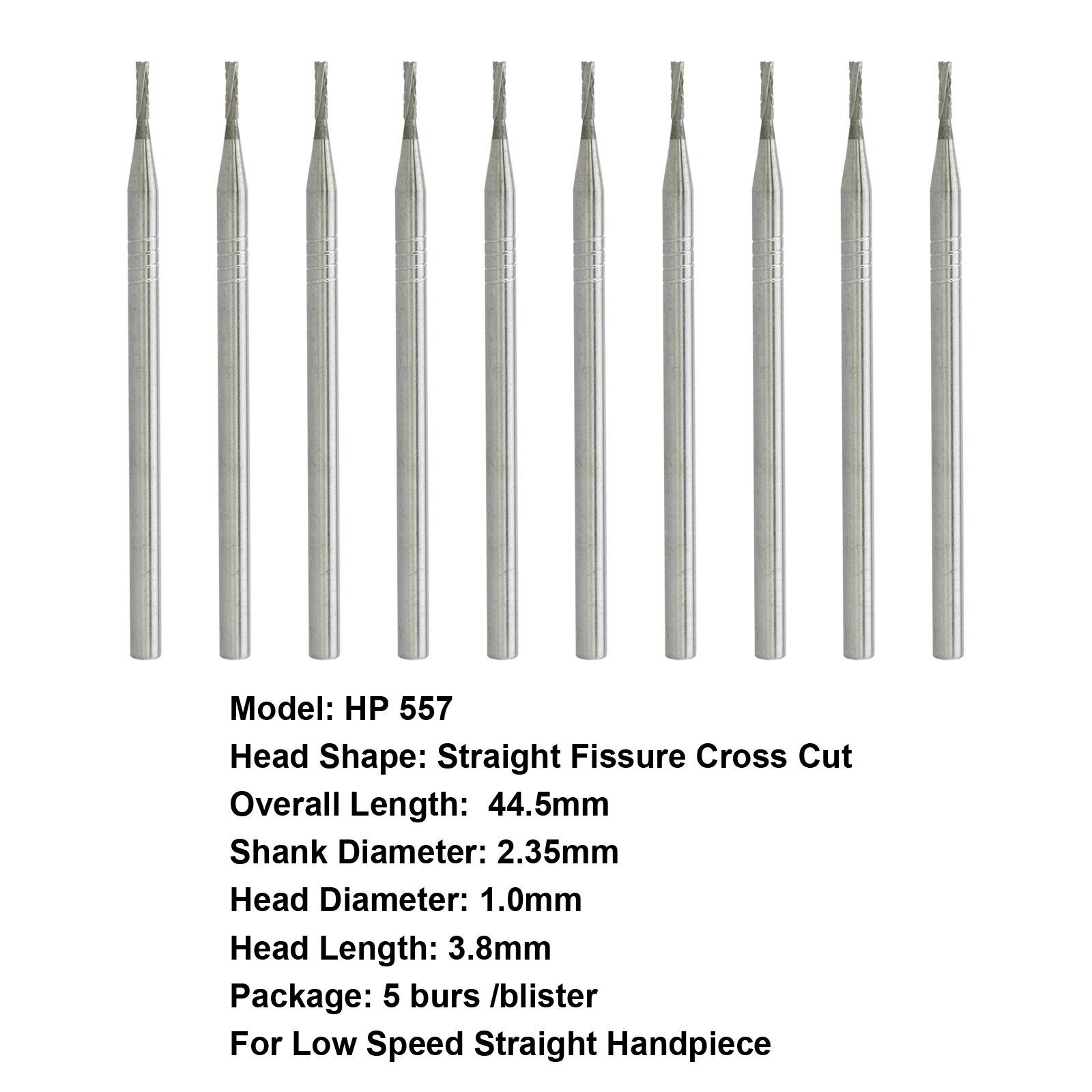 Wave Dental Carbide Bur Long Straight 556 557 558 560 562 HP Prima Low Speed Bur