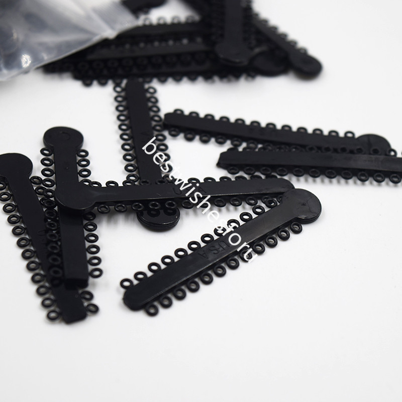 10 Bag Dental Orthodontic Ligature Ties Elastic Rubber Bands 1008 Pcs/Pack Black