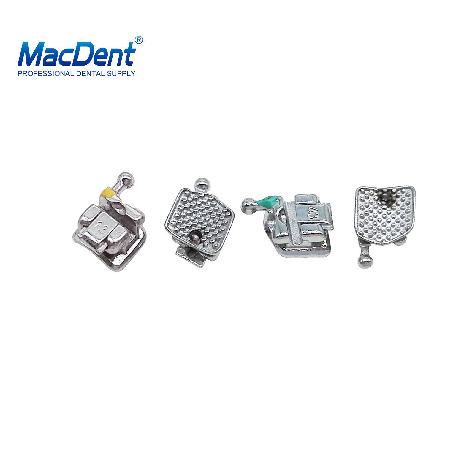 Dental Orthodontic Self-Ligating Brackets Braces Roth/MBT .022 Hook 345 MacDent
