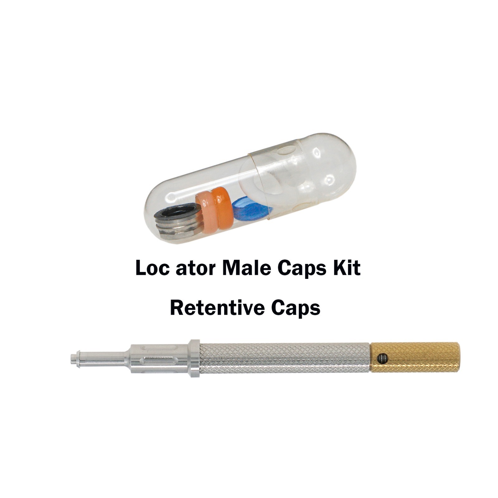 US Nobel Active Locator Overdenture Abutment Narrow Platform NP NA352 & Male Cap