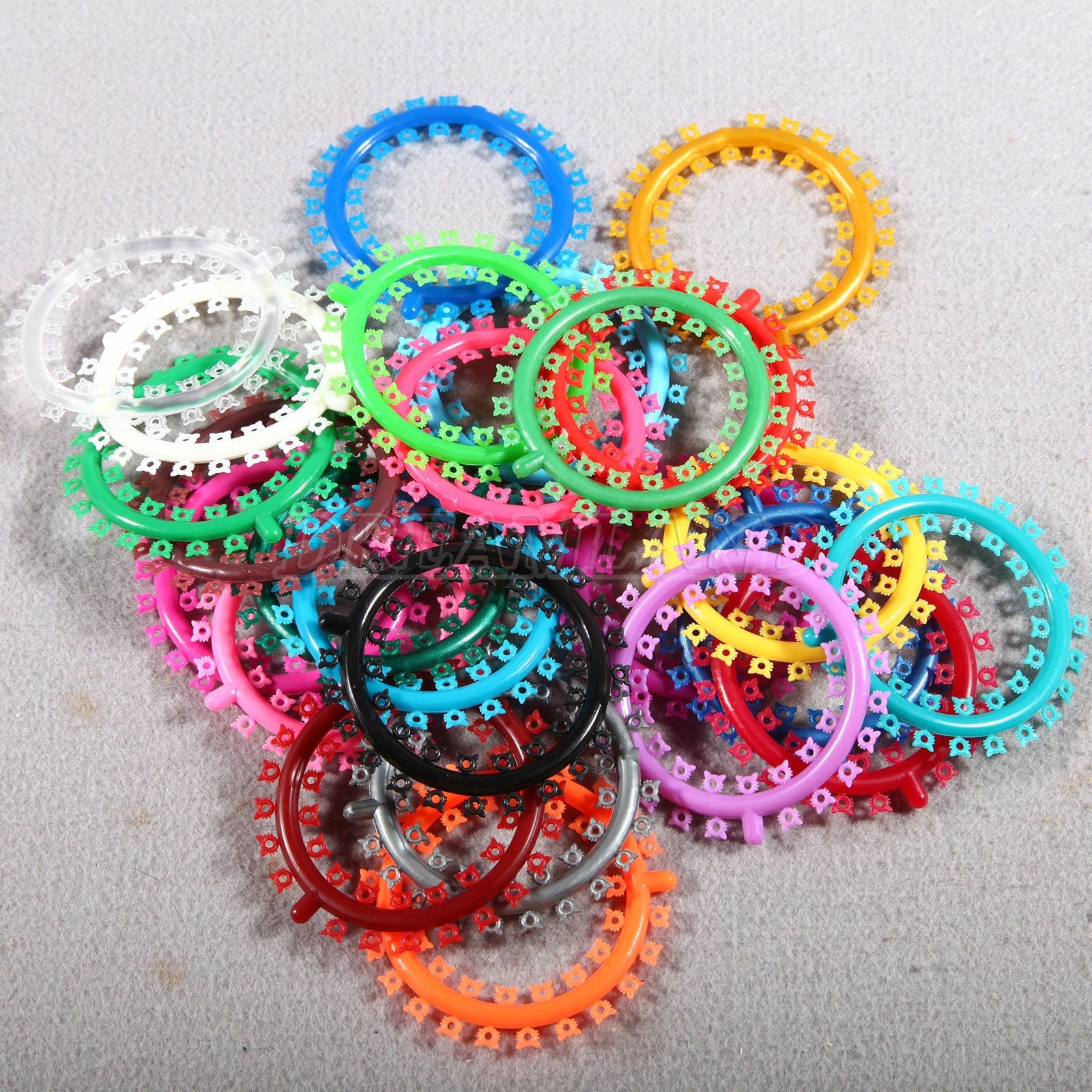 1000 Pcs New Orthodontic Elastic Rubber Multi-Colored Kitty Design Ligature Tie