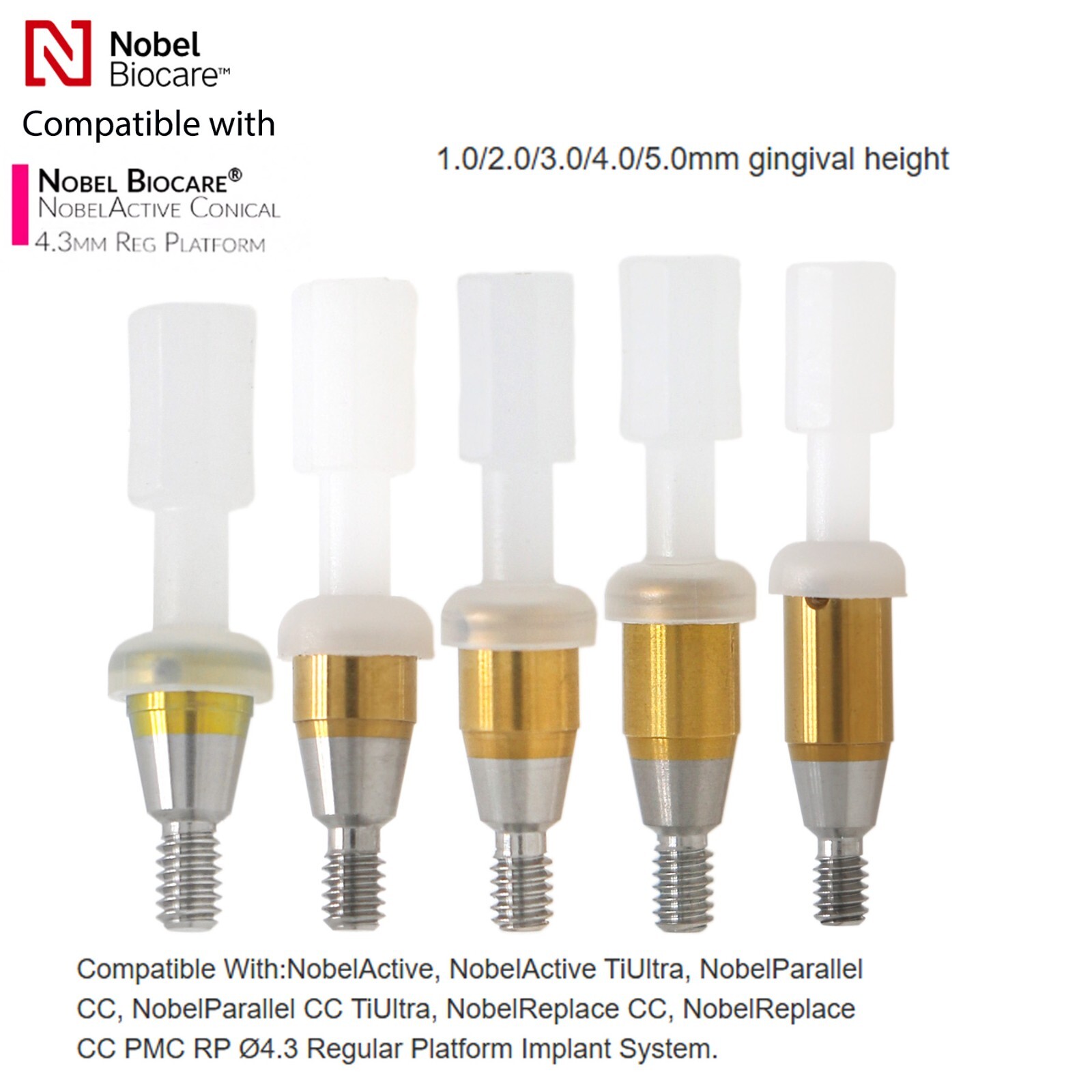 US Locator Abutment Compatible Nobel Active Conical Connection Internal RP/NP