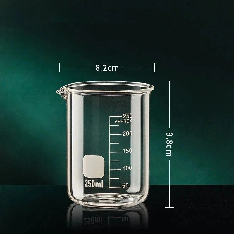 50/100/150/250/500/1000ml High Borosilicate Glass Measuring Cup Clear Scale Cup