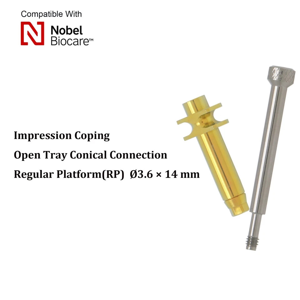 Impression Coping Open Tray Type for Nobel Biocare Active RP Hex Platform
