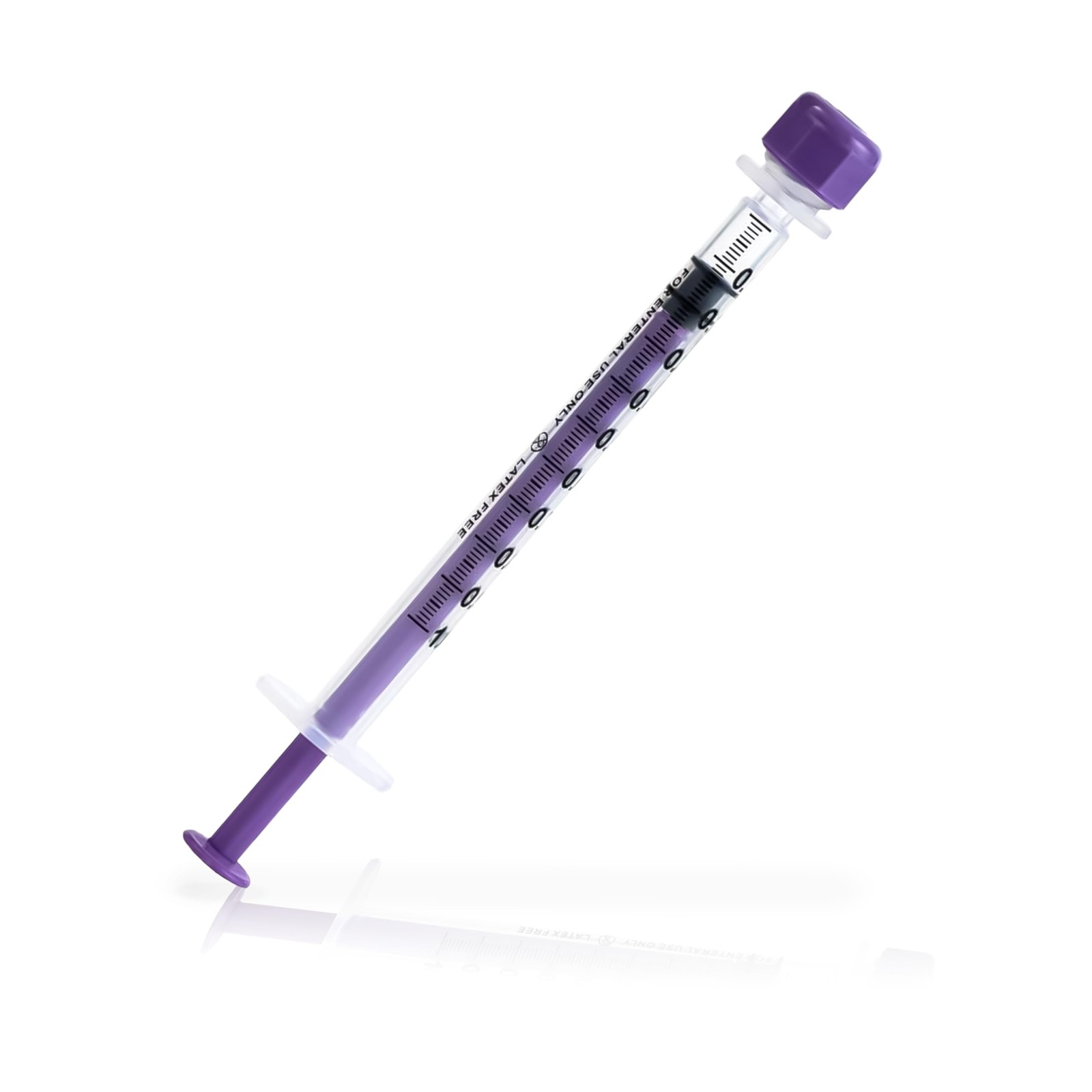 ONE-CARE Lab ENFit Syringe 1ml with Mounted Cap, Transparent