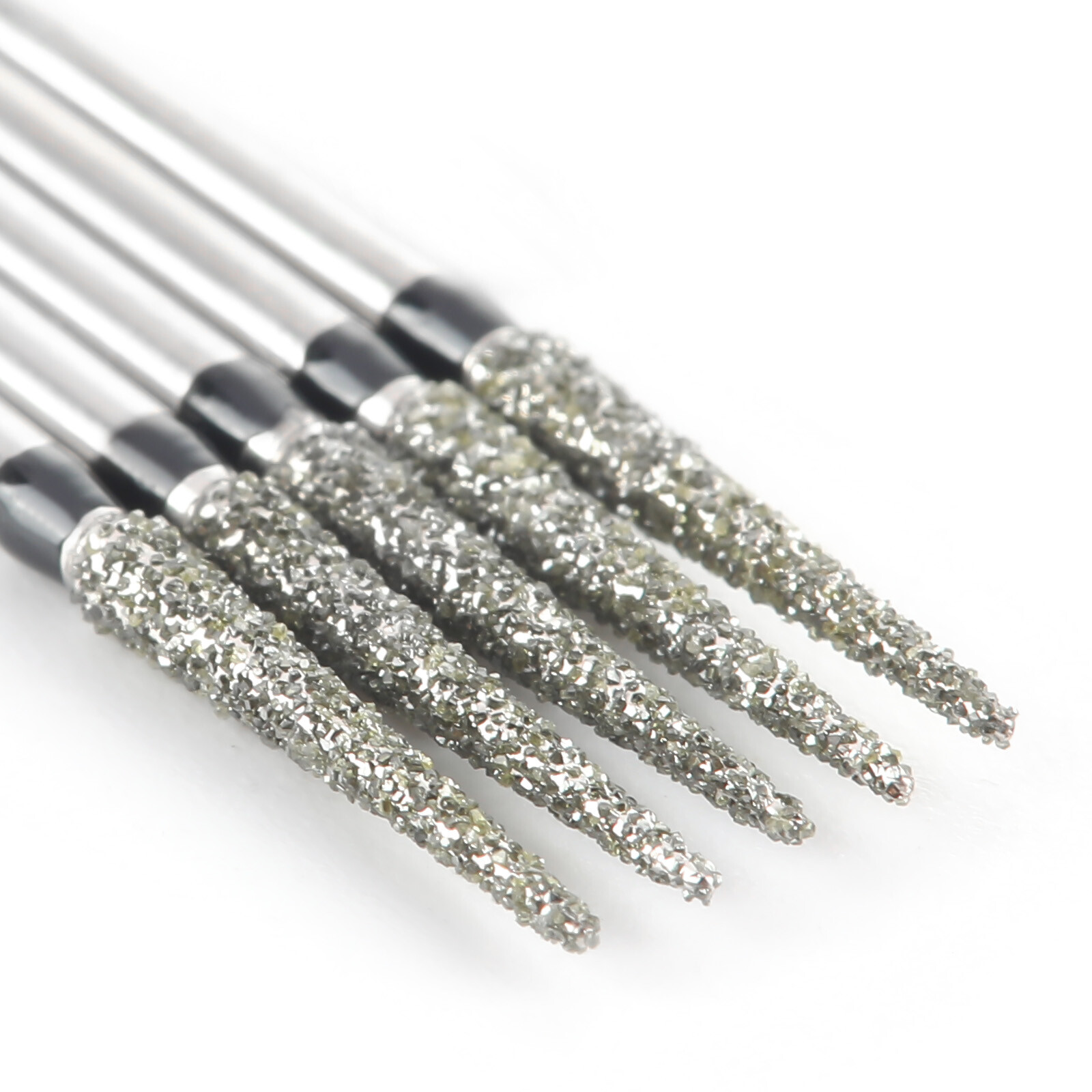 Dental Diamond Burs Needle Type FG Medium/Fine/Coarse Grit Friction Grip Burs