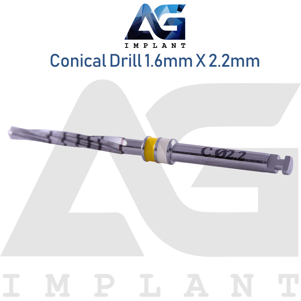 10 Conical Drills Set External Irrigation Tools Dental Drill Instrument 16mm