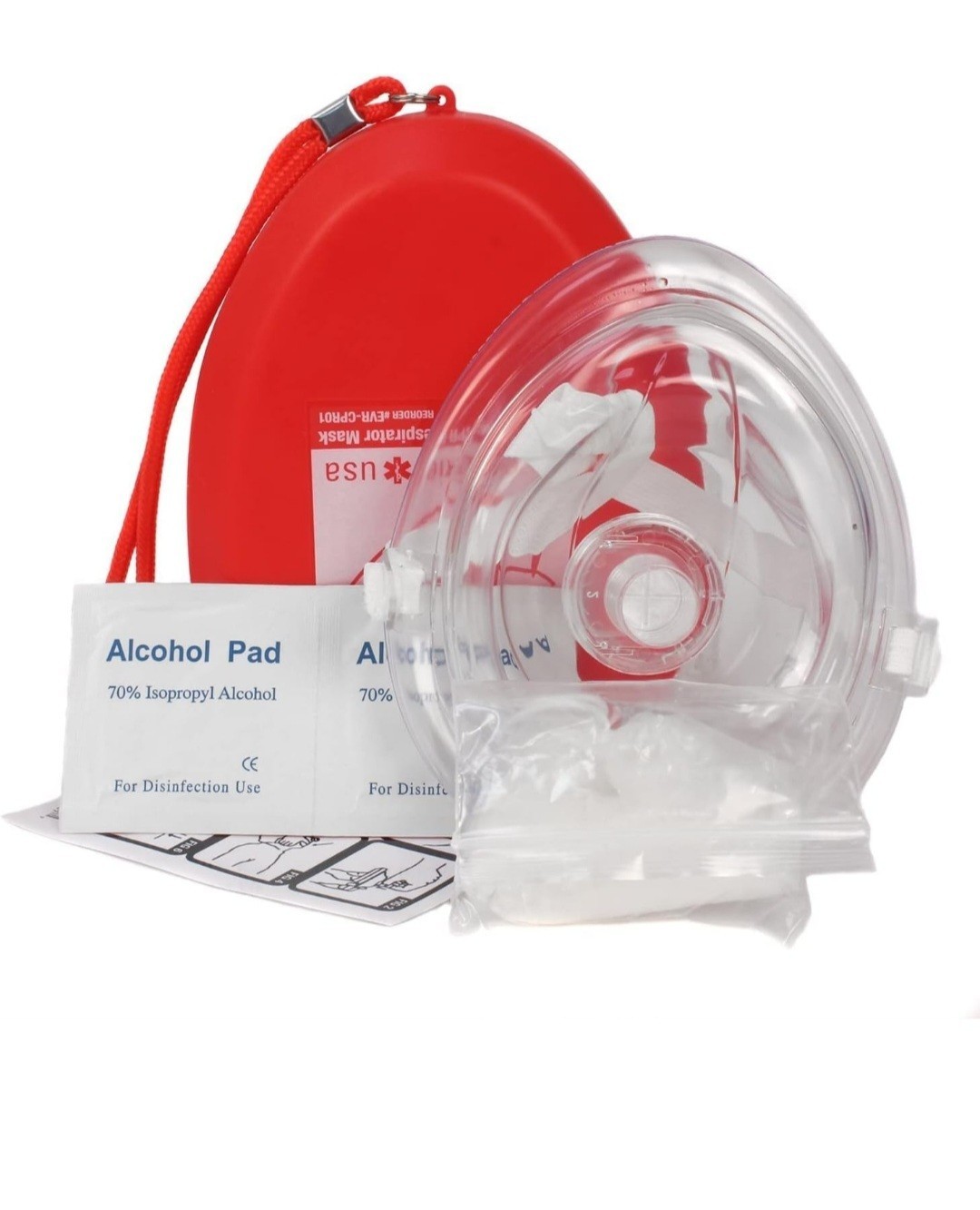 Ever Ready First Aid CPR Rescue Mask, Adult/Child Pocket Resuscitator, Hard Case