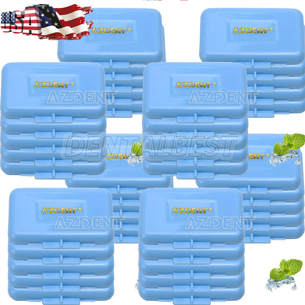 100 Box Dental Orthodontic Wax Blue-Mint Flavor Scent For Braces Gum Irritation