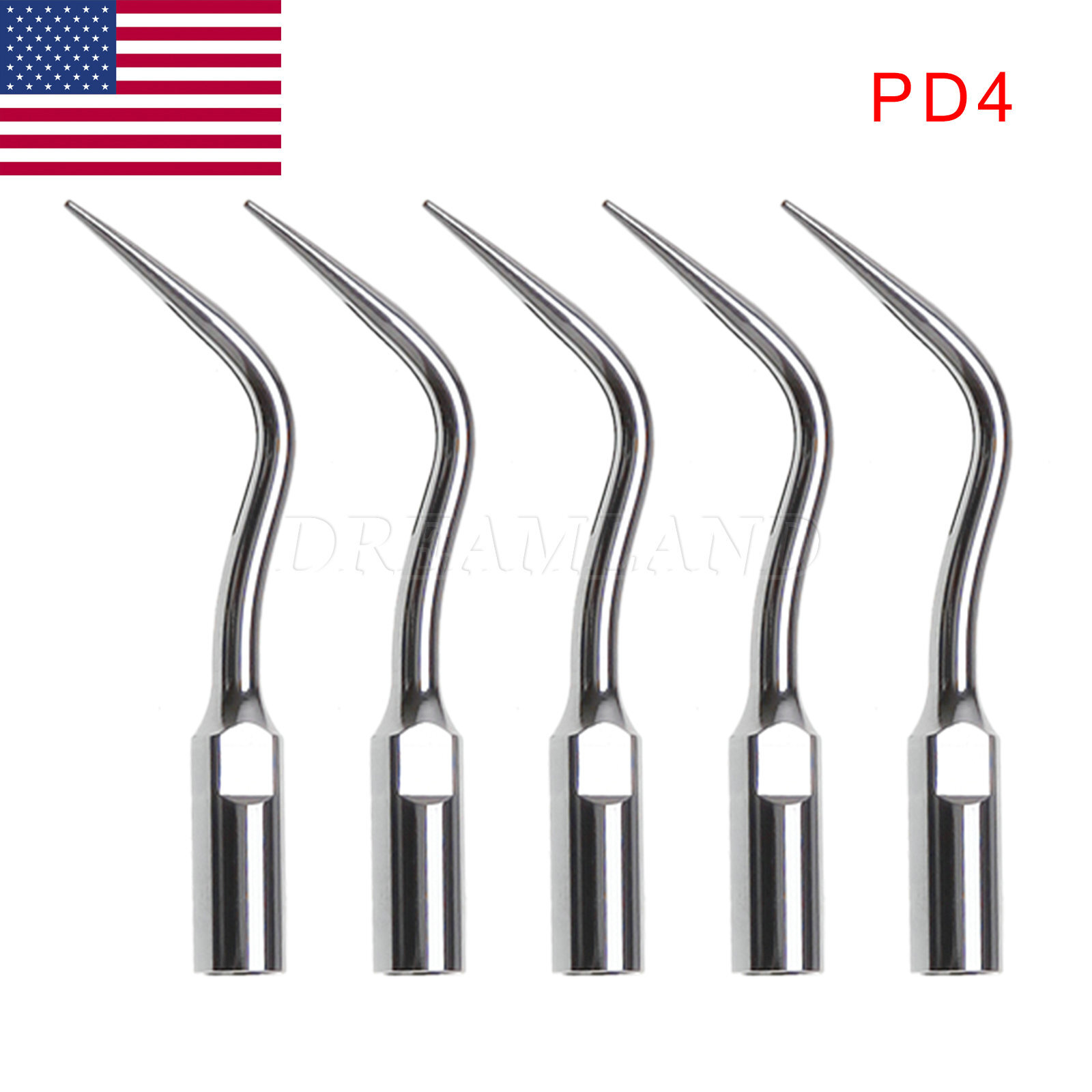 1/5/10 Dental Ultrasonic Scaler Perio Tips PD4 Fit for DTE SATELEC Handpiece