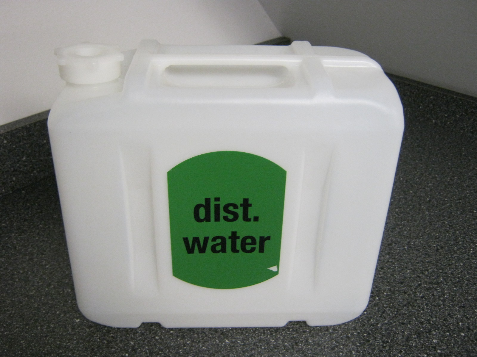 5 LITER POLYETHYLENE DISTILLED WATER CONTAINER