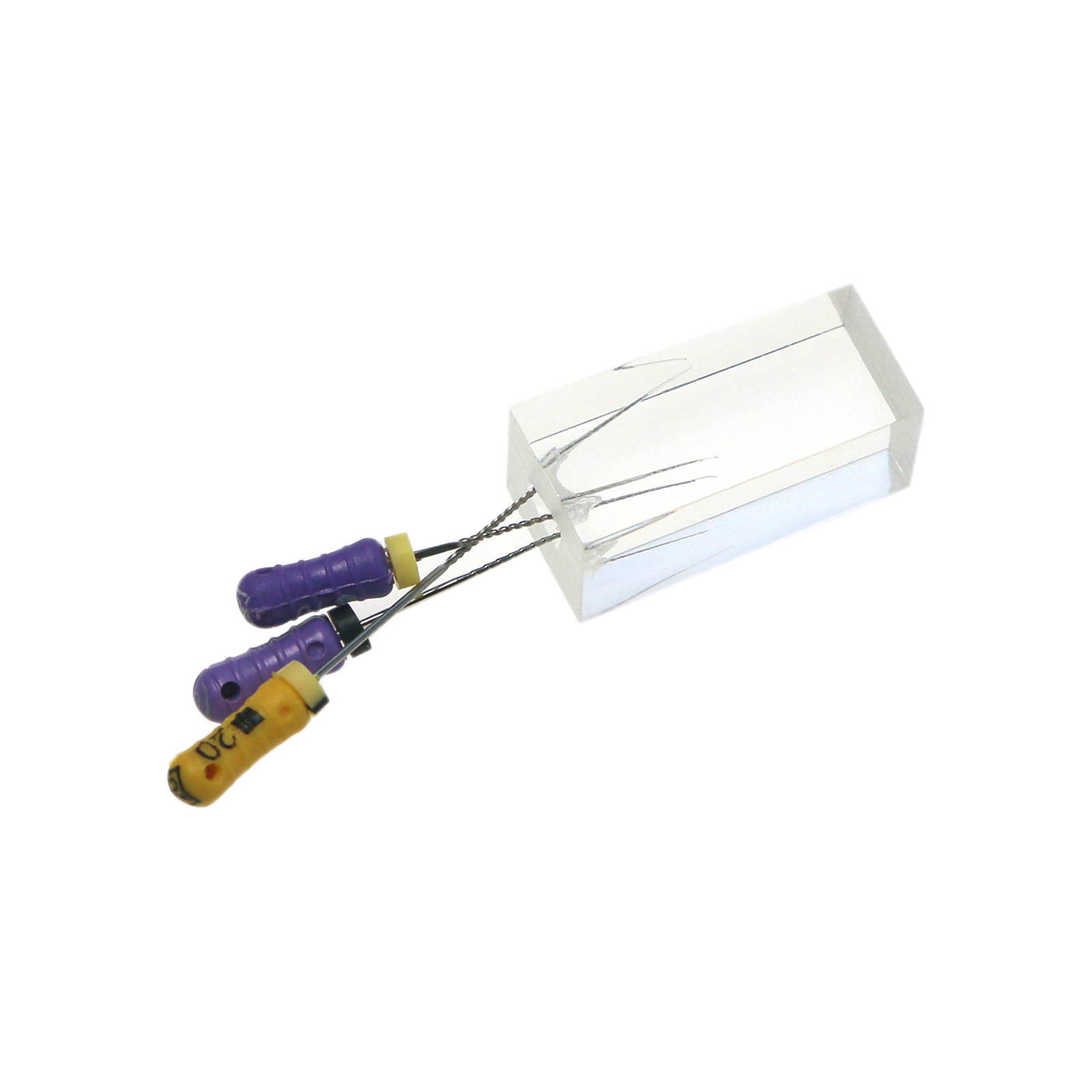 10PCS Dental Endodontic Root Canal Practice Models Endo Training Block Clear