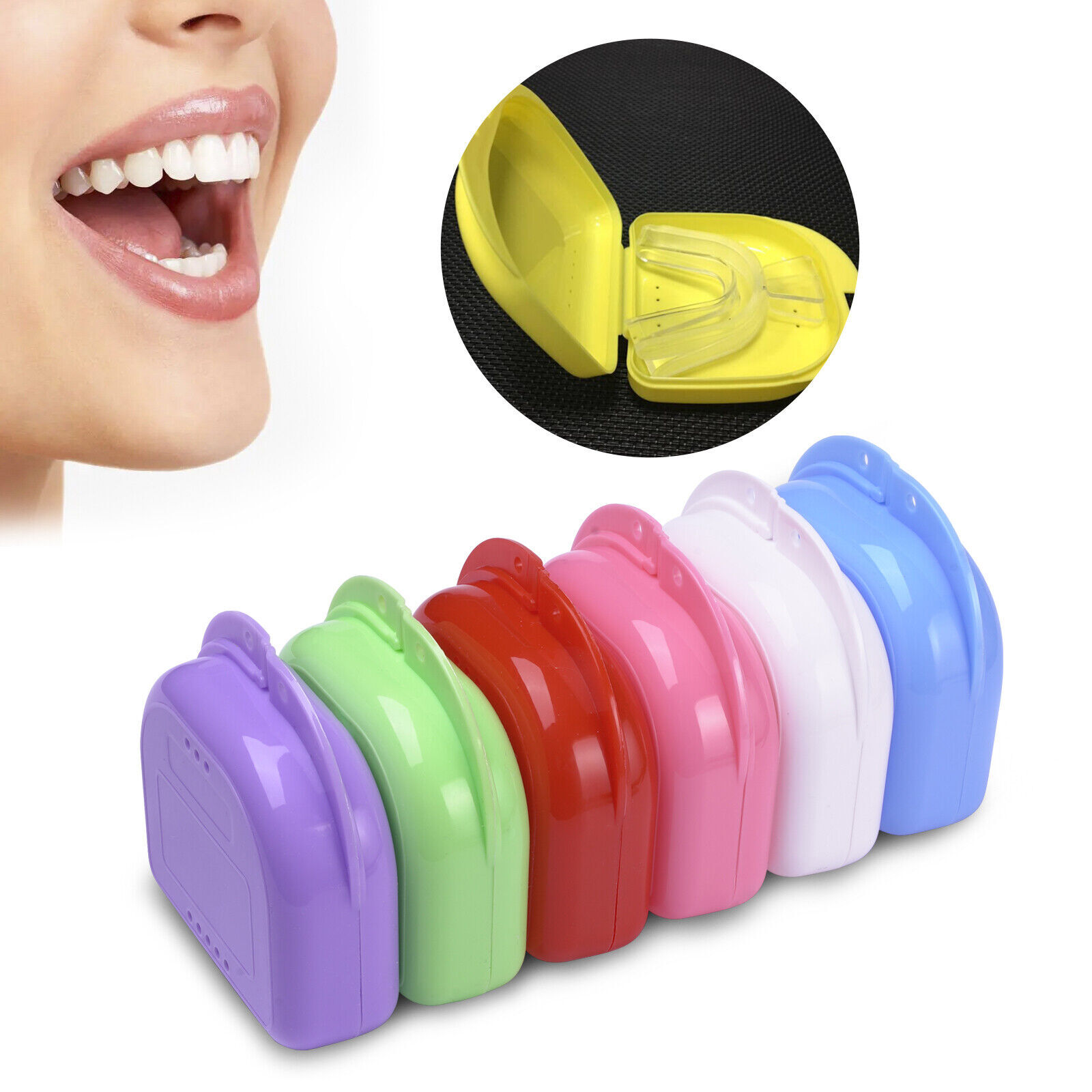 Dental Retainer Case Storage Denture Mouth Guard Plastic for Invisalign Teeth