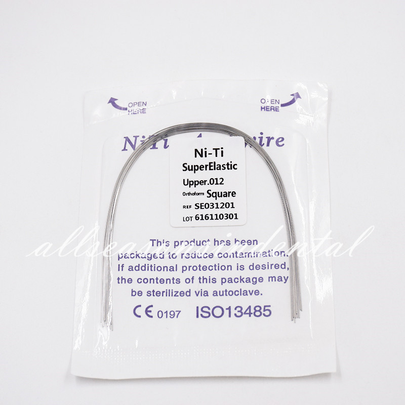 10 Pcs Dental Niti Super Elastic Orthodontic Round Square Arch Wires 0.12 Upper