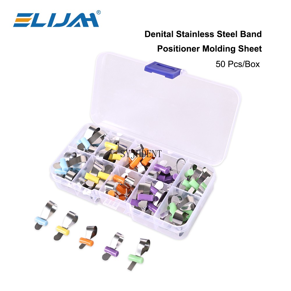 50Pcs/Box Dental Auto-matrix Forming Sheet Retainerless Sectional Matrices Bands