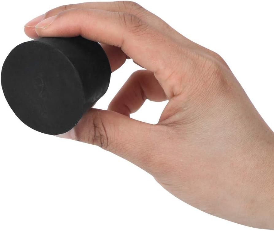 34 Pack Solid Rubber Stoppers 13 Assorted Sizes 000# – 10# Black Tapered Lab B