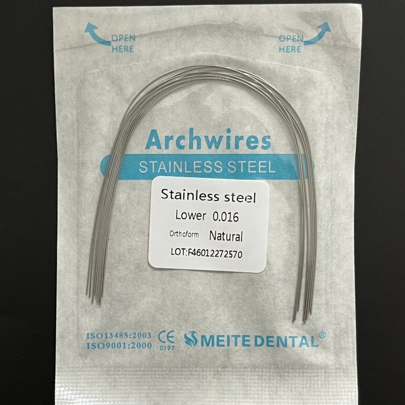 Dental Orthodontic Stainless Steel Round/Rectangular Arcos Arch Wires Natural