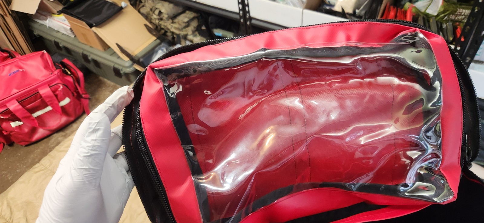 L.A. Rescue Bfr attack bagEMS Trauma Bag w/ Shoulder Strap & Clear Zip Pouch