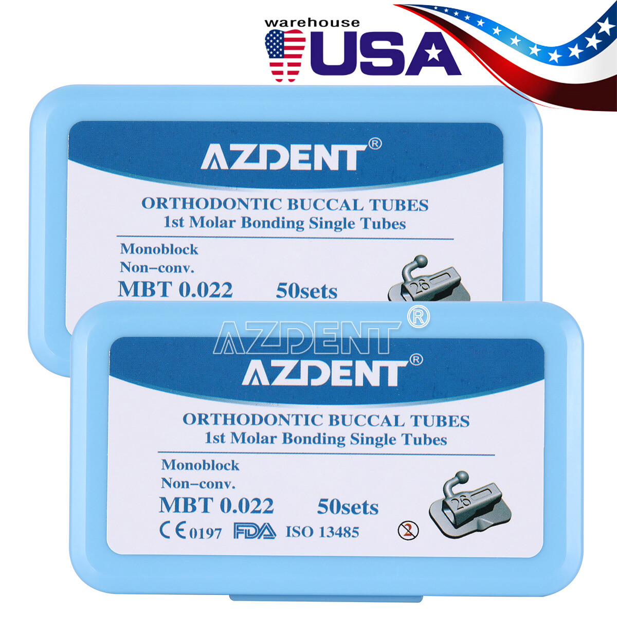 AZDENT Dental Temporary Tooth Crown Front Teeth Veneers 22# 23# 24# Mixed