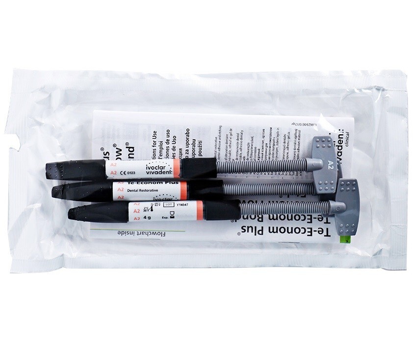 3 Syringes/Set Ivoclar Vivadent Dental Light Cure Composite TE-Econom Plus Resin