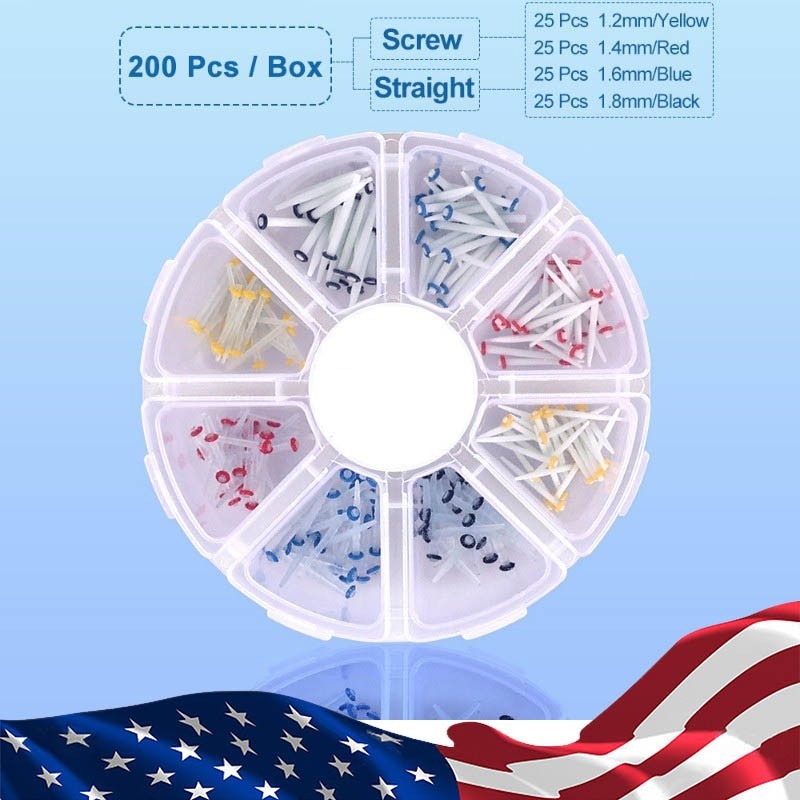 USA Dental Fiber Post Glass Quartz Teeth Restorative 1.0/1.2/1.4/1.6/1.8mm