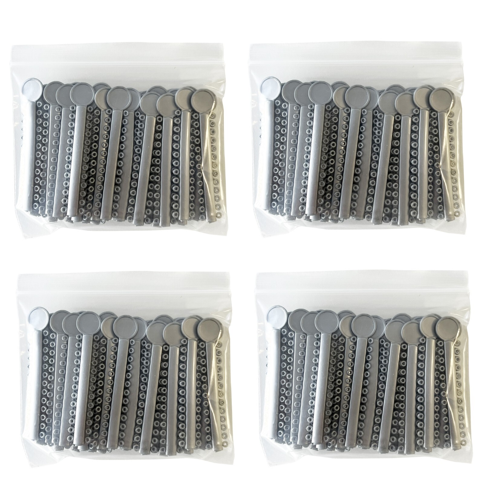 4,160 Gray Dental Ligature Ties, Rubber Bands, Braces Teeth Brackets, (4 Bags)