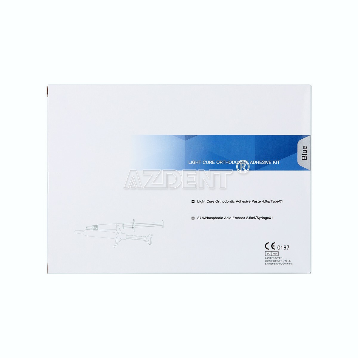AZ Dental Orthodontic Light Cure Band Cement Adhesive Kit Blue For Bracket