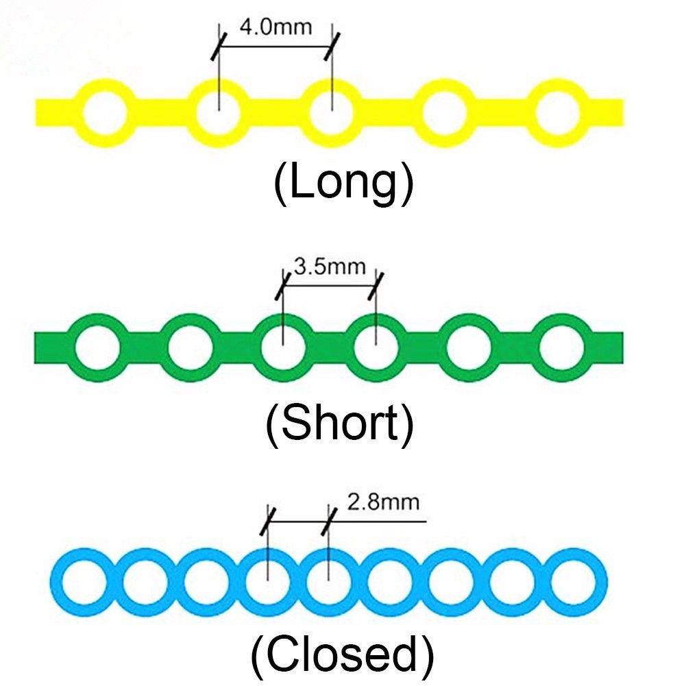 Dental Ligature Band Elastic Elastomeric Tie + Power Chain Short Long Continuous