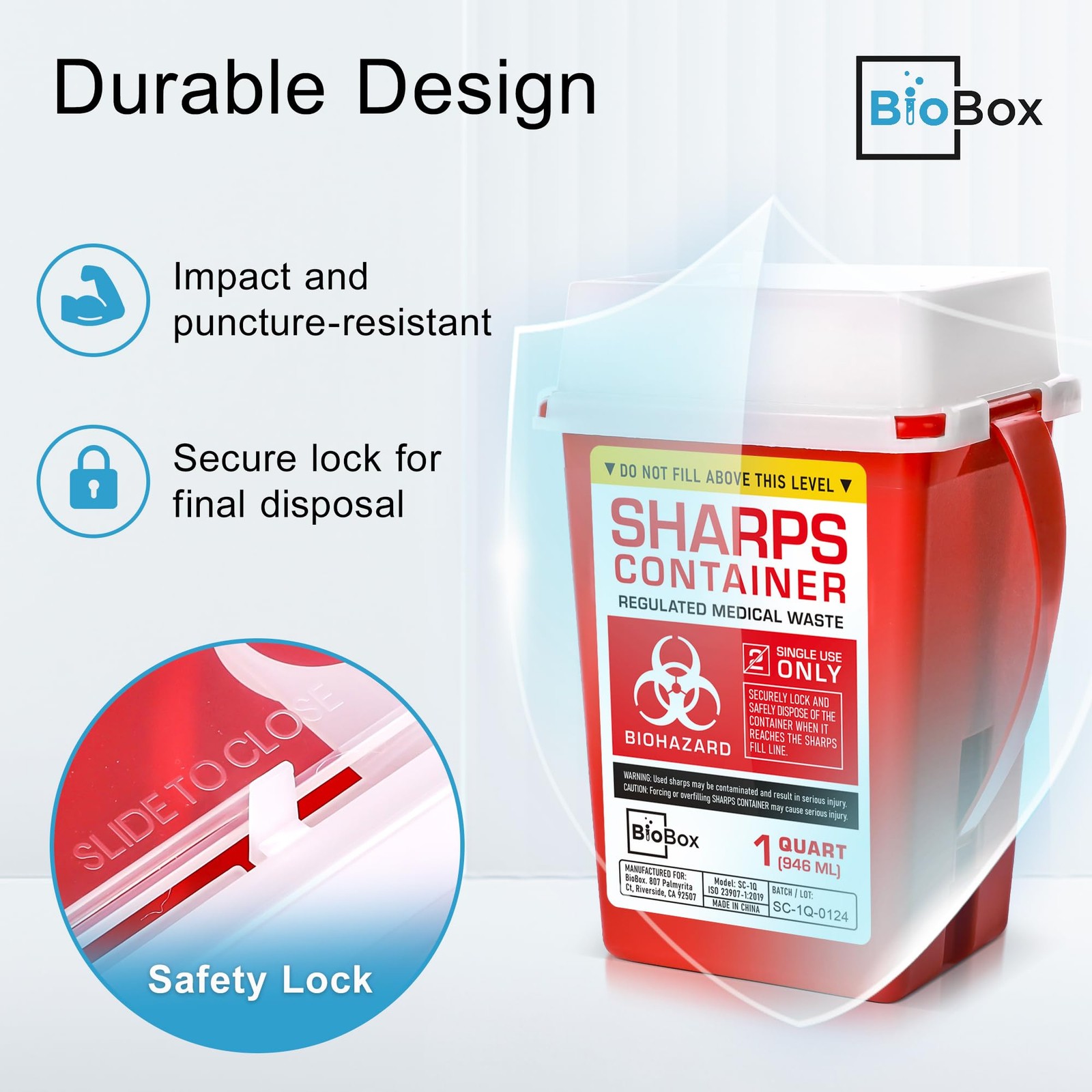 Sharps Container Small – Sharps Containers for Home Use and Labs – Portable N…