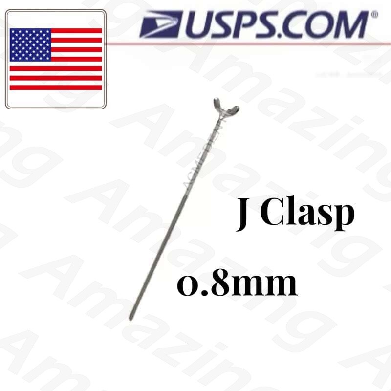 20Pcs 0.8mm Dental Ball Retainer J Clasp Oblique Clasps Bars Y-Type Scheu Style
